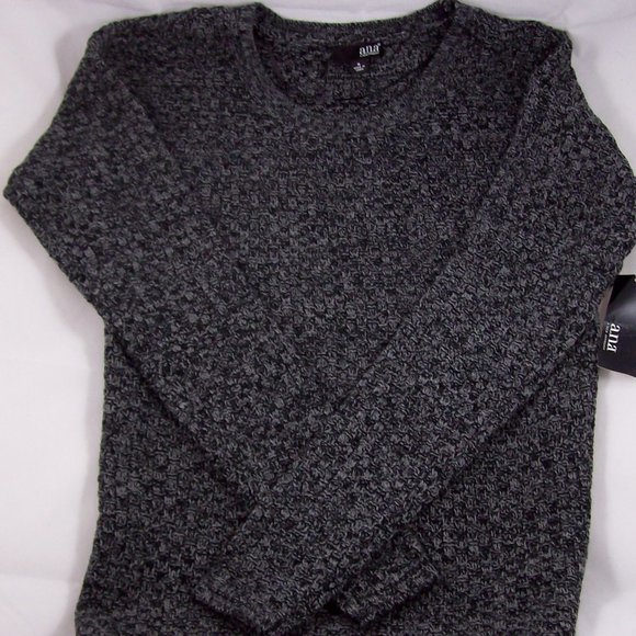 a.n.a Black/Medium Heather Grey Sweater - Picture 1 of 4